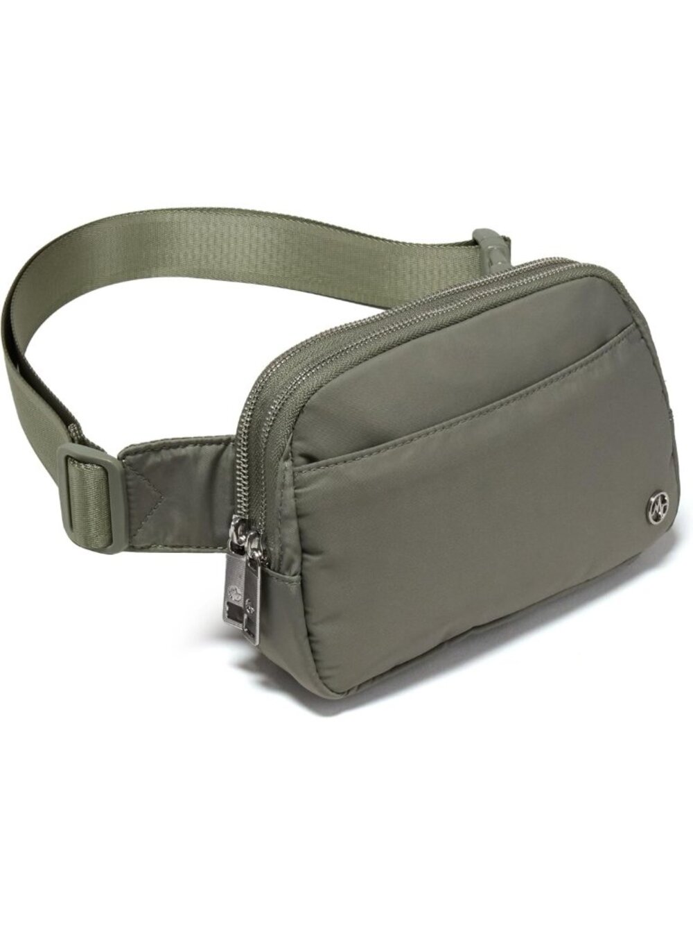 Stylish Women's Belt Bag - 5 Zipper Pockets, Nylon Crossbody Fanny Pack (Grey